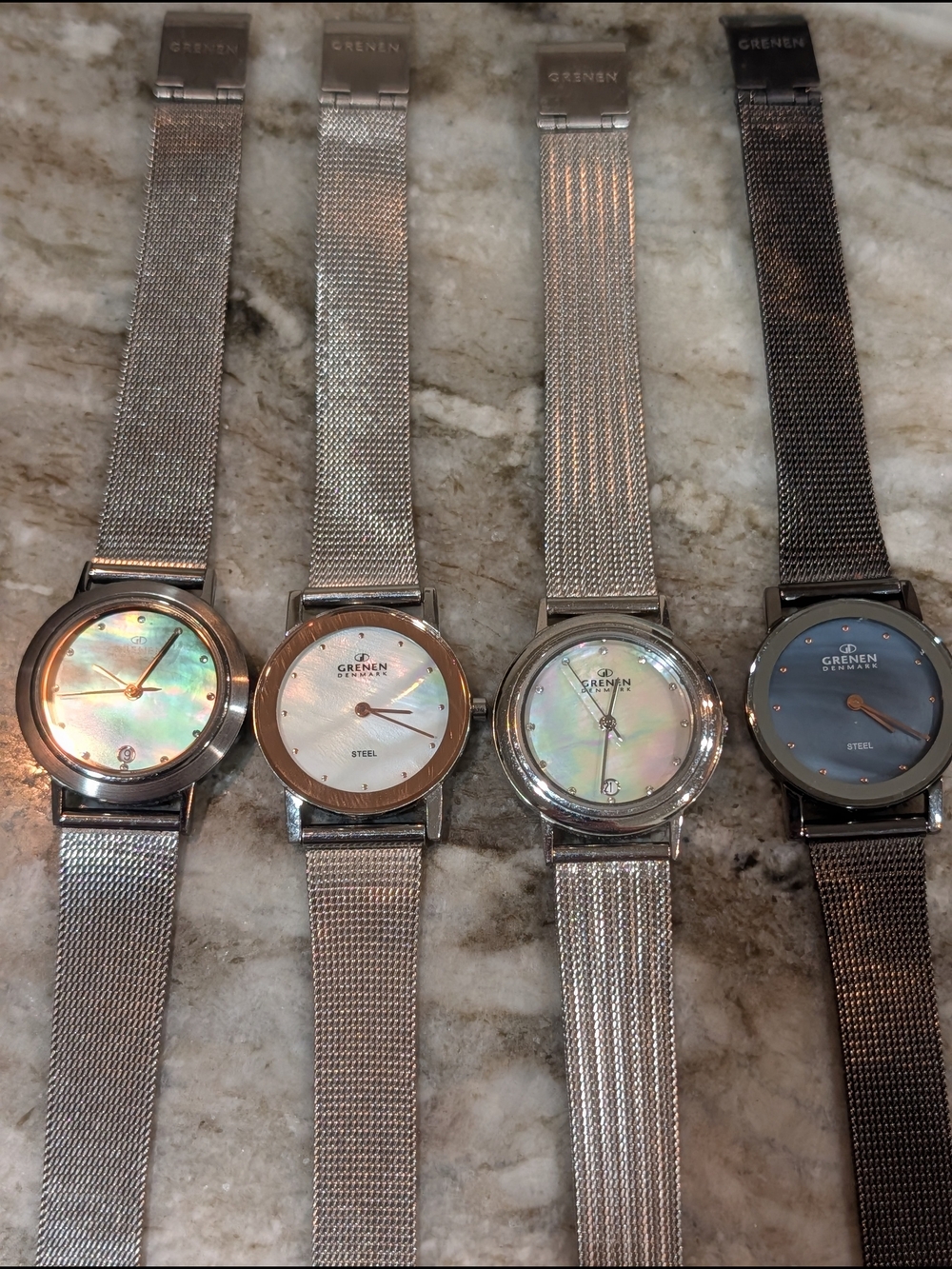 Grenan Silver Mesh Watches
